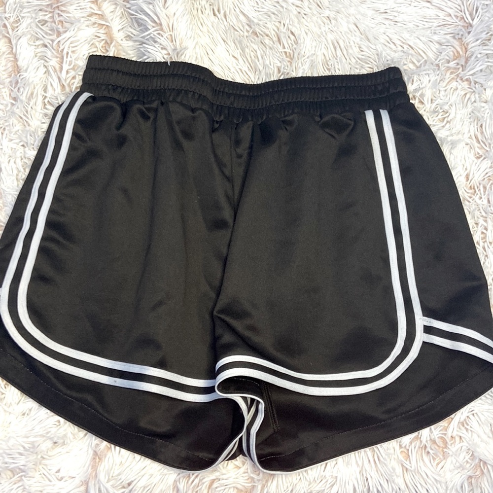 Black and white sports shorts